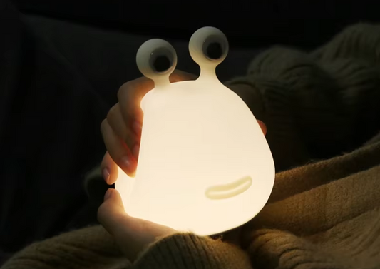 GlowBuddy Slug LED Night Light: Soft Silicone Bedside Lamp for Kids Sleep, Baby Night Feeds & Room Decor