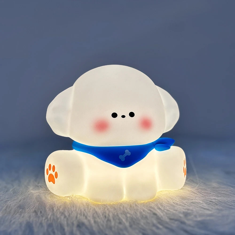 DreamPup Glow: Rechargeable Touch Lamp for Baby's Soothing Sleep & Nursery Decor